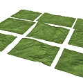 Green Hilly Terrain Tiles Arranged in Grid Pattern for Landscape Models 3d model