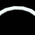 Simple White Arc Structure On Black Background With Smooth Curved Design