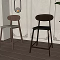 Wind bar chair combination 3d model