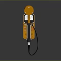 Orange Portable Metal Detector With Probe And Control Box Device
