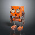 Robot Assistant Small Robot Butler Robot Butler Figure Game Figure 3d model