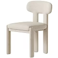 Modern Minimalist Boucle Upholstered Dining Chair With Multiple Neutral Color Choices For Warm Home Interior