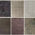 Various Square Rugs With Textured Patterns And Different Color Designs 3d model