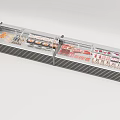 Commercial Refrigerated Display Case with Meat Seafood and Food Items in Open Design Multiple Compartments