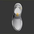 Modern Lightweight Casual Shoes For Daily Living With Gray Mesh Upper Silver Gold Accent