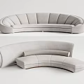 Modern Irregular Shaped Sofa With Curved Design And Comfortable Upholstered Seats