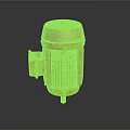 Golden Industrial Motor Component With Grill Top And Cooling Fins Shaft Base