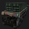 Military Camouflage Cargo Truck With Large Multi Wheel Design And Cargo Container