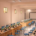 Modern Classroom Multimedia Classroom Computer Room 3d model