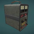 Industrial Equipment With Analog Meters Digital Display Knobs And Rusty Surface