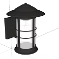 Rustic Metal Wall Sconce With Clear Glass Shade And Decorative Frame