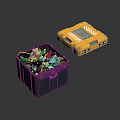 Durable Blue Toolbox Filled With Various Hardware Tools And Yellow Tool Case For Home Use 3d model