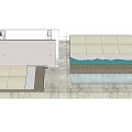 Process drawing of light partition wall and floor closing 3d model