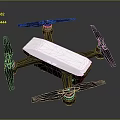 Sleek Modern Quadcopter Drone Design With White Body And Black Propellers