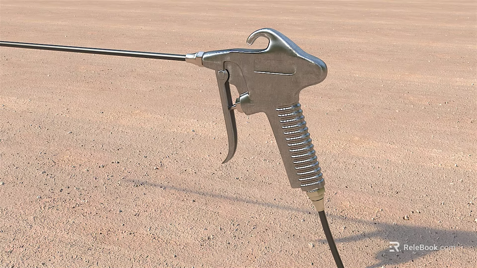 Industrial Equipment Metal Spray Gun With Ergonomic Handle And High Pressure Nozzle 3d model 