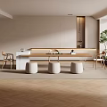 -Ji Feng Big Board Table Tea Table and Chair Combination Tea Table Tea Table Tea Room Tea Table 3d model