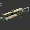 Marauder Tactical Weapon With White And Black Design Barrel And Grip