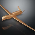 Smart Machine Golden Drone Model With Aerodynamic Design And Advanced Technology 3d model