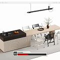 Modern Bar Counter With Black Sink Oranges Light Top White Black Chairs And Hanging Light