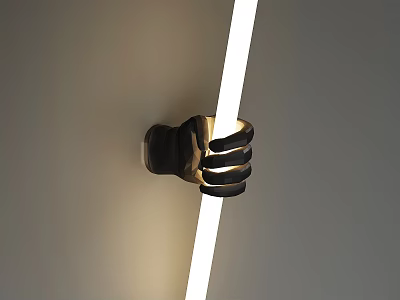 Stylish Hand Shaped Wall Lamp With LED Tube For Modern Interior Decor 3d model