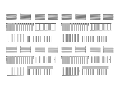 Various Decorative Grille Designs With Different Patterns And Sizes For Decoration 3d model