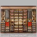 Luxury Modern Wine Cabinet With Glass Doors And Multiple Shelves For Wine Bottles