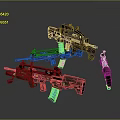 Modern Tactical Weapons Collection Featuring Rifles Handguns Scopes And Accessories 3d model