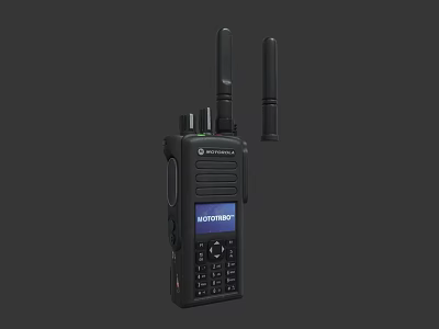 Motorola MOTOTRBO Black Two Way Radio With Antenna Keypad And Screen 3d model