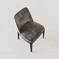 Dark Gray Velvet Leisure Chair With Modern Wooden Legs For Indoor Decor