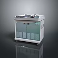 White Mobile Medical Apparatus With Glass Door Control Panel And Number 48