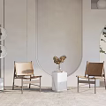 Modern leisure sofa combination single chair side combination 3d model