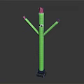 Long Green Daily Life Product With Red Top Arms Eyes And Black Base