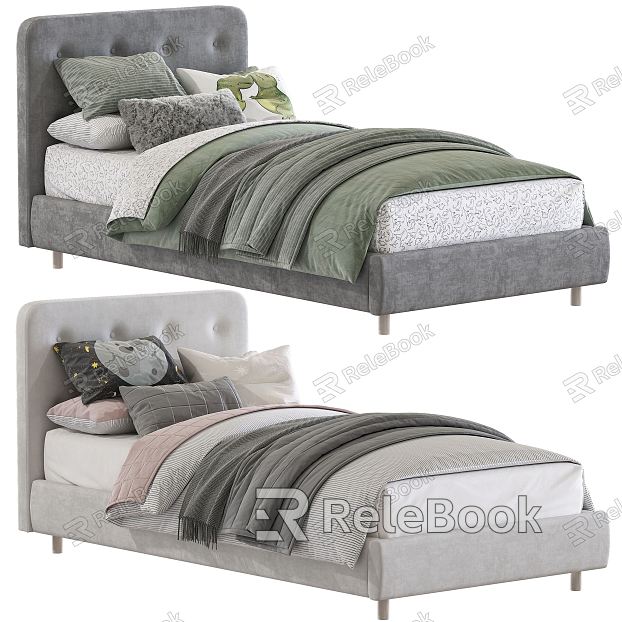 Modern Single Bed Fabric Single Bed model