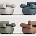 Modern Accent Chair Collection With Multiple Colors Round Base And Plush Design