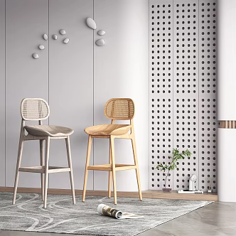 Nordic Bar Chair 3d model