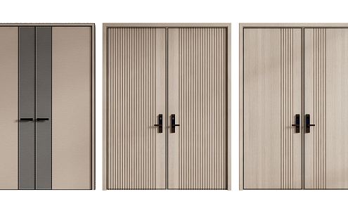 Modern double door 3d model