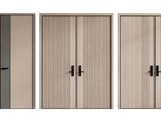 Modern double door 3d model