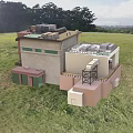 Factory simulation city factory building scene props 3d model