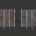 Gray Brown Vertical Building Blocks For Scene Construction With Structural Patterns