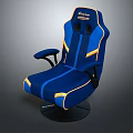 Blue and Yellow High Back Office Chair With Ergonomic Design And Swivel Base