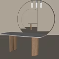 lemaire modern dining table 3d model
