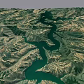 Aerial Planning of Mountainous Terrain with Winding Rivers and Natural Landscapes