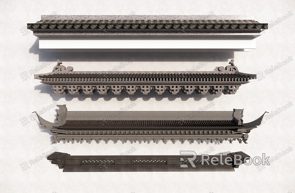 New Chinese-style eaves line model