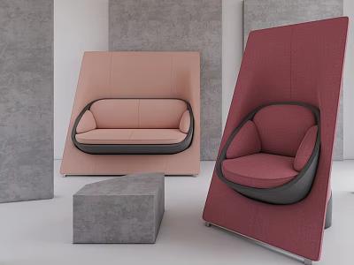 Modern leisure sofa combination leisure office sofa combination 3d model