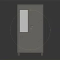 Practical Modern Storage Cabinet With Glass Door Neutral Tone And Stable Support Legs