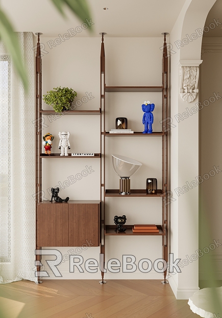 Modern Middle Ancient Style Storage Rack Middle Ancient Storage Rack model