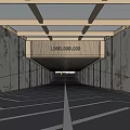 Modern Parking Garage Interior Design With Glass Ceiling And Marble Walls