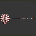 Kids Bed With Red White Striped Tent And Toy Train Balloon Target