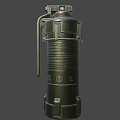 Black Military Metal Tactical Grenade With Detailed Combat Structure Design
