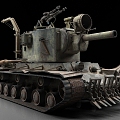 kv2 tank Soviet tank heavy tank vintage tank 3d model